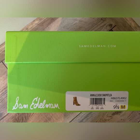 Sam Edelman Anika Ankle Bootie Cuoio Malbec Snake Size 9.5 - Picture 6 of 6